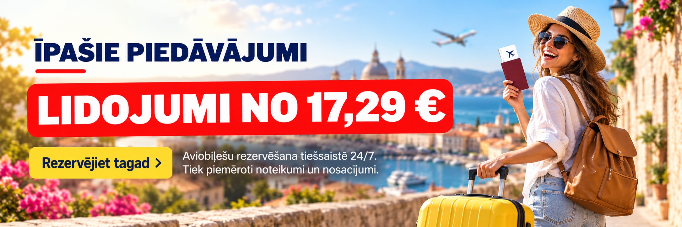 īpašie aviobiļešu piedāvājumi